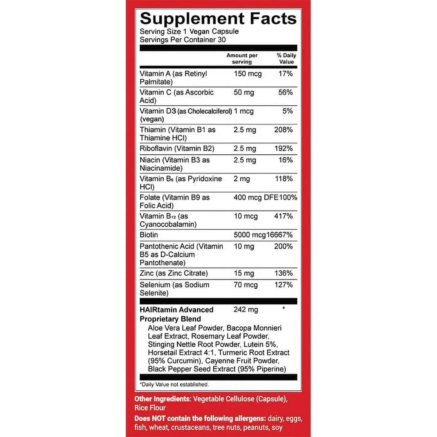 Advanced Formula Vitamins by HAIRtamin® – Hair Nourishing Supplement | 30 Capsules - Image 7