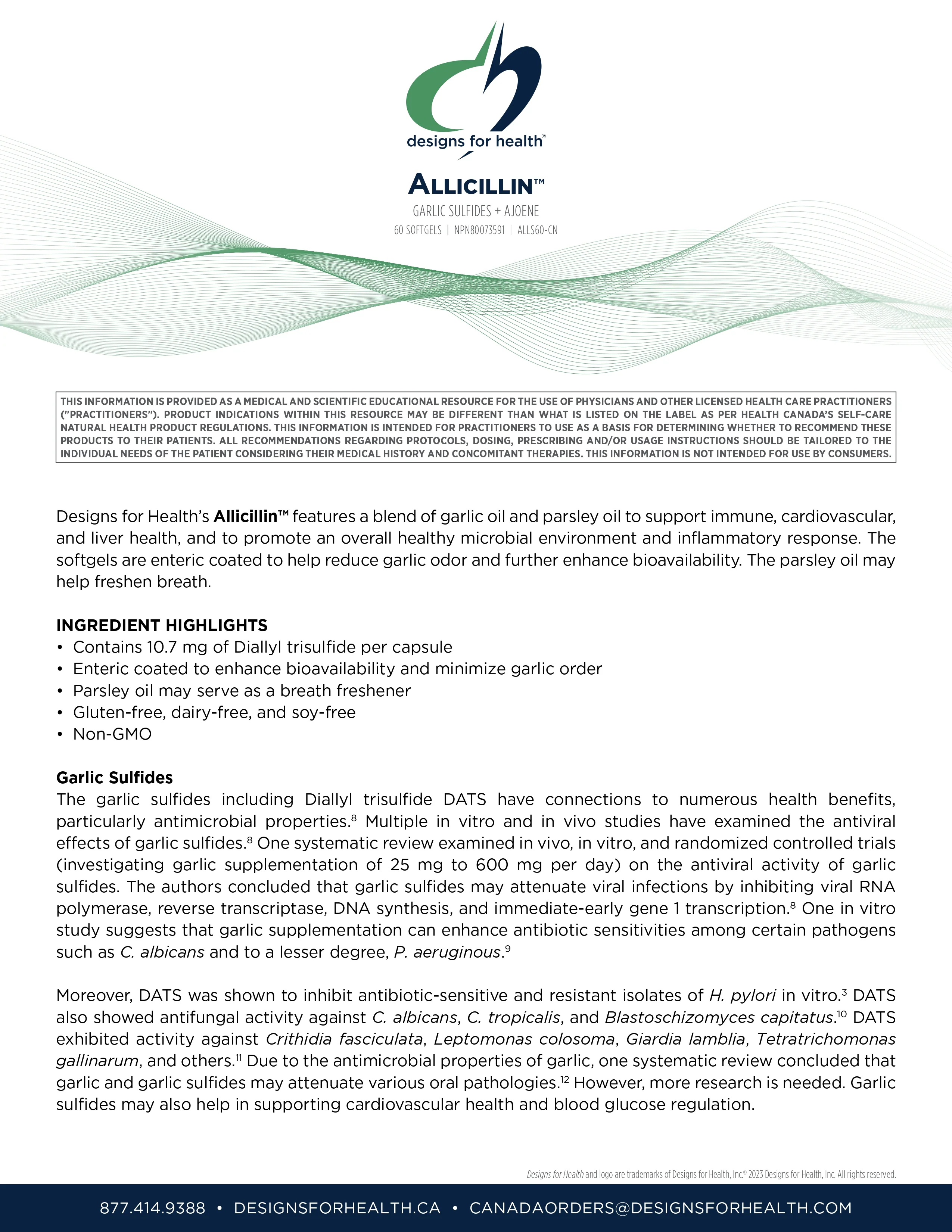 Allicillin™ | Designs for Health® | 90 Softgels - Image 4