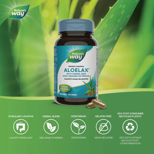 Aloelax, with Fennel Seed | Nature's Way® | 100 Capsules - Image 3