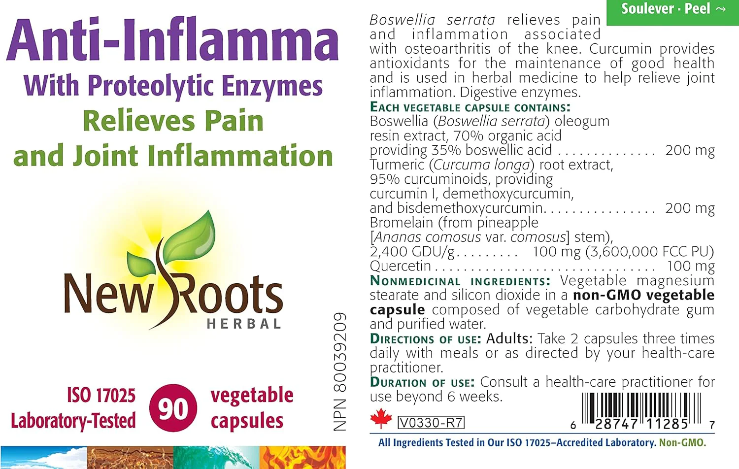 Anti-Inflamma  | New Roots HERBAL® | 180 Capsules - Image 3