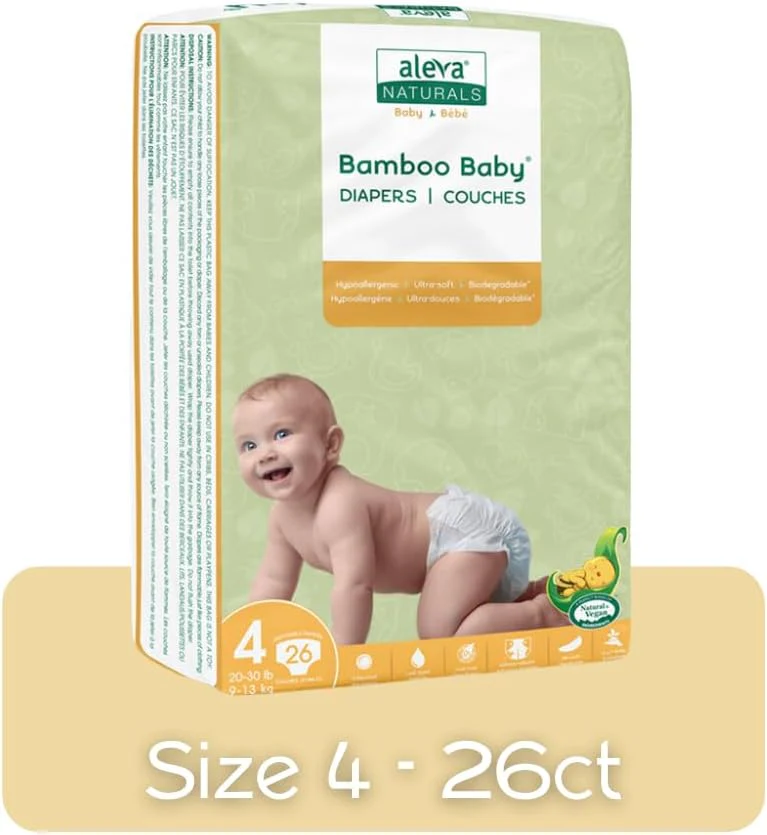Bamboo Baby® Diapers by aleva® Naturals – Eco-Friendly, Chlorine-Free Baby Diapers | Various Sizes - Image 18