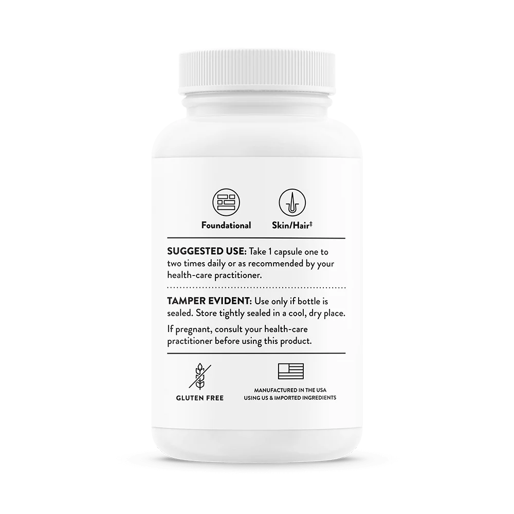 Biotin (8,000 mcg) by Thorne® – Vitamin B7 Hair, Skin & Nail Support | 60 Capsules - Image 3