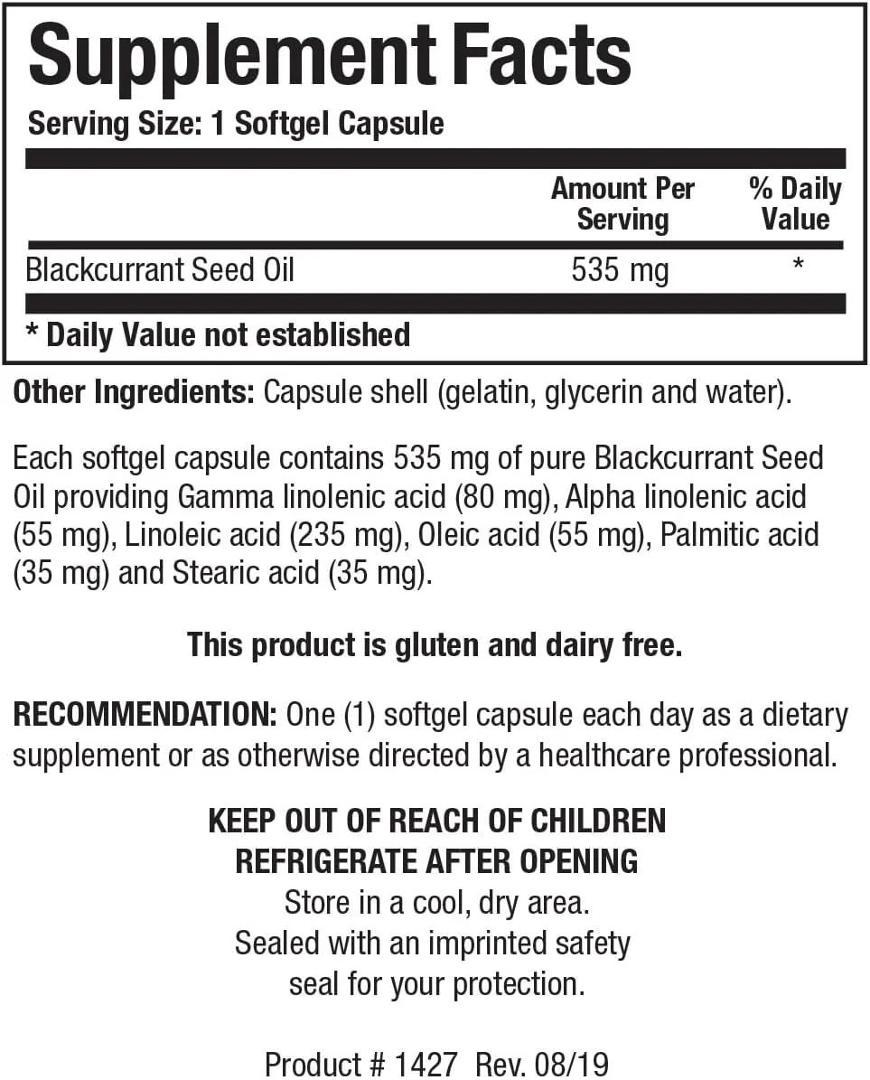 Black Current Seed Oil | Biotics Research® | 60 Capsules - Image 3