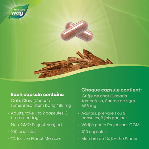 Cat’s Claw  | Nature's Way® | 100 Capsules - Image 6