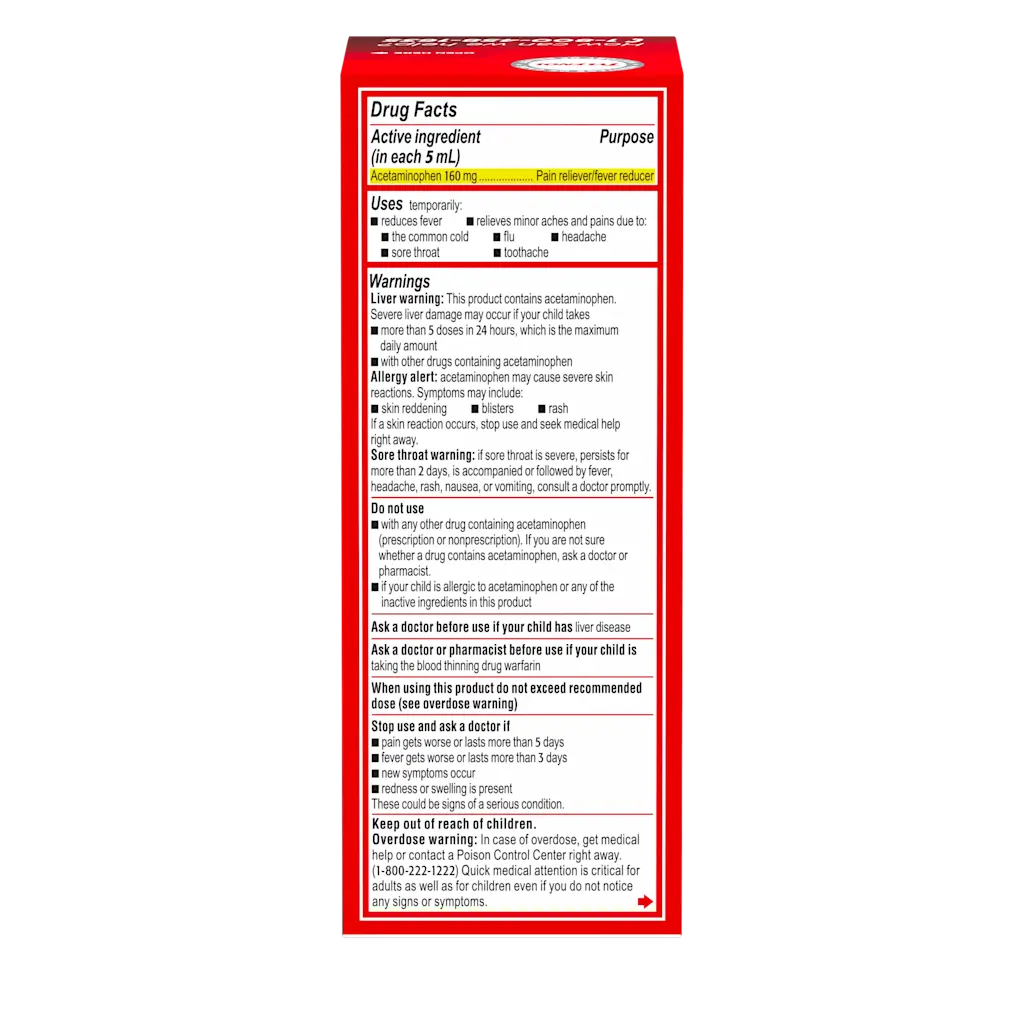 Children's Oral Suspension | TYLENOL® | 100 mL (different flavours) - Image 6
