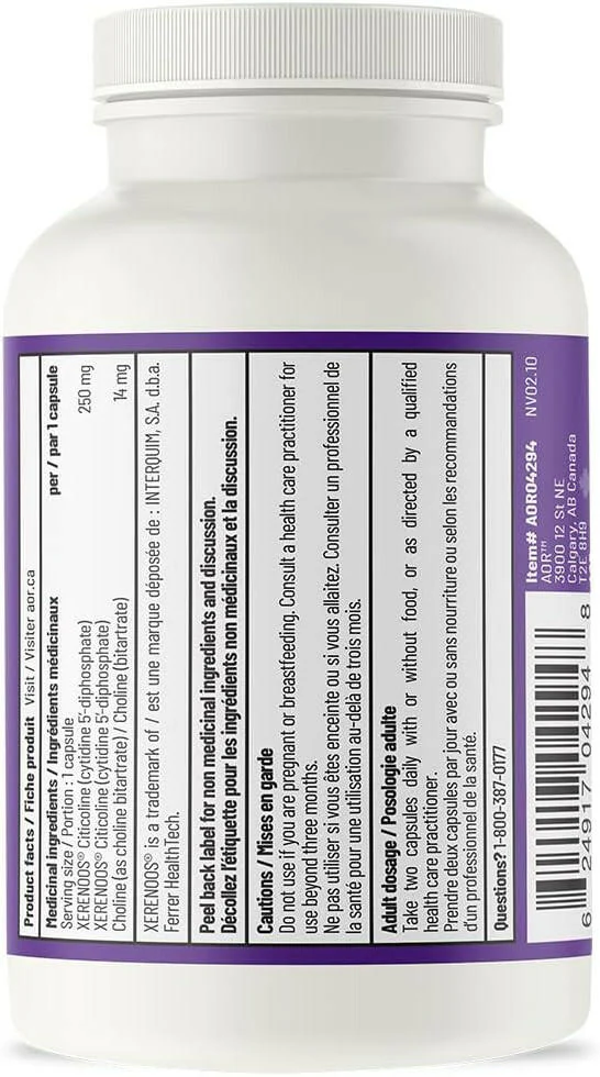 Citicoline by AOR™ – Cognitive & Memory Support | 60 Capsules - Image 2