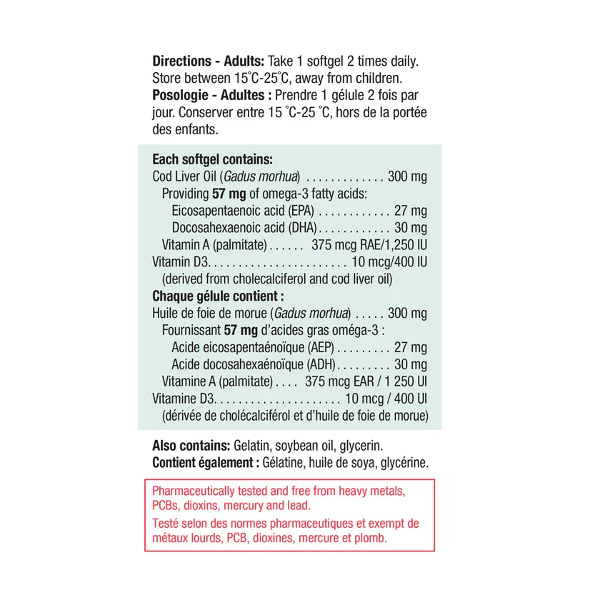 Cod Liver Oil  | Jamieson™ | 100 Softgels - Image 4