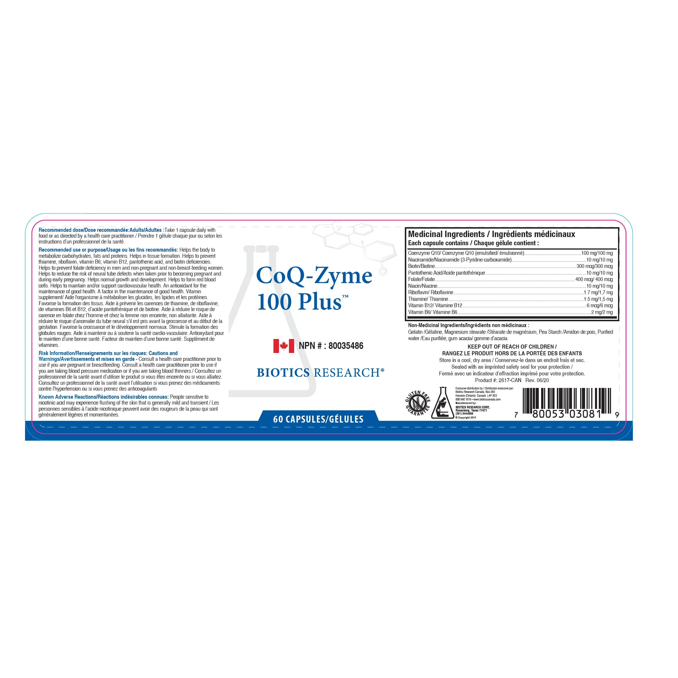 CoQ-Zyme 100 Plus™ | Biotics Research® | 60 Capsules - Image 2