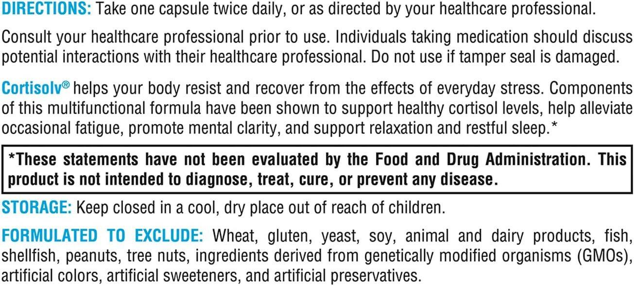Cortisolv® by Xymogen® – Stress & Cortisol Balance Support | 60 Capsules - Image 3
