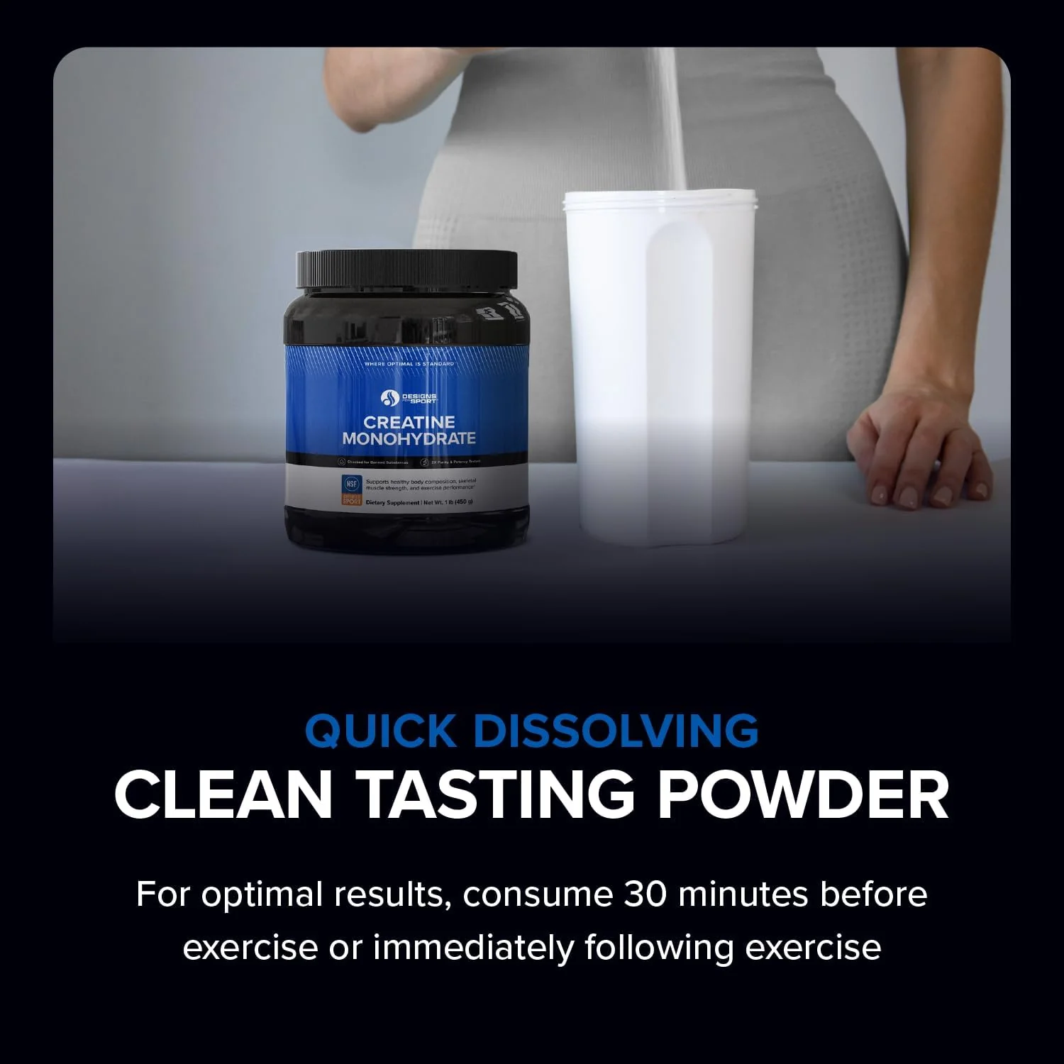 Creatine Monohydrate Powder | Designs for Sport® | 450 g (1 lb) - Image 4