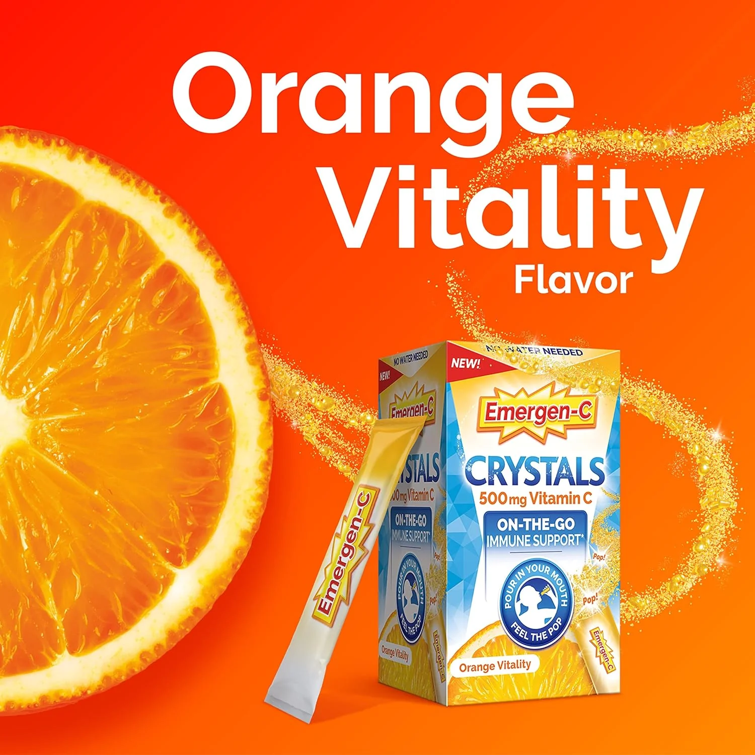 Crystals Orange Vitality | Emergen-C® | 24 Stick Packs - Image 7