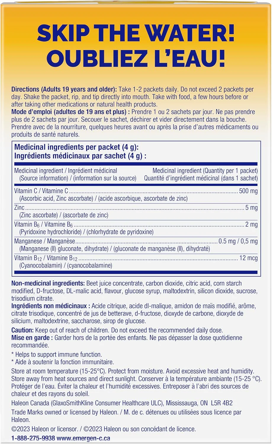Crystals Strawberry Burst  | Emergen-C® | 24 Stick Packs - Image 2