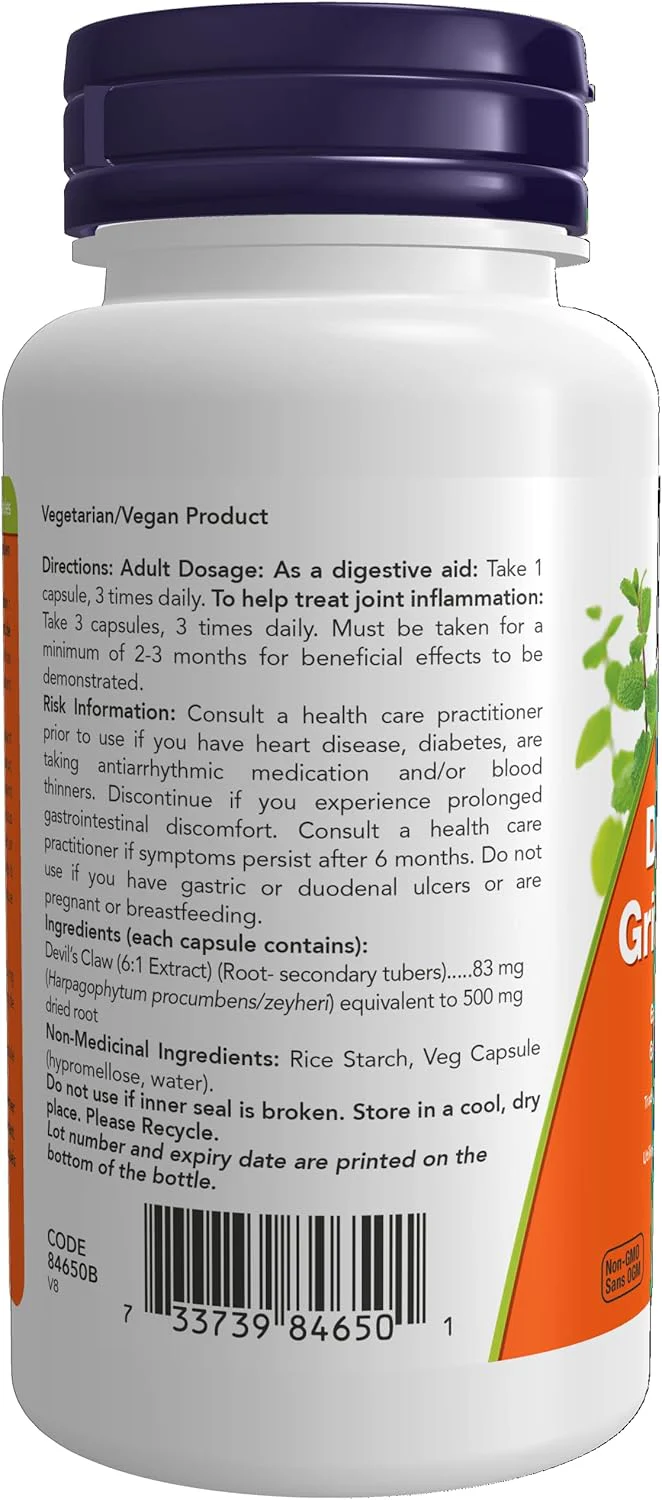 Devil's Claw Root | NOW® | 100 Capsules - Image 3
