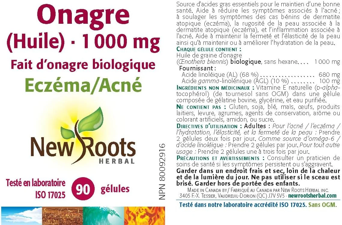 Evening Primrose Oil 1,000 mg | New Roots HERBAL® | 90 Softgels - Image 5
