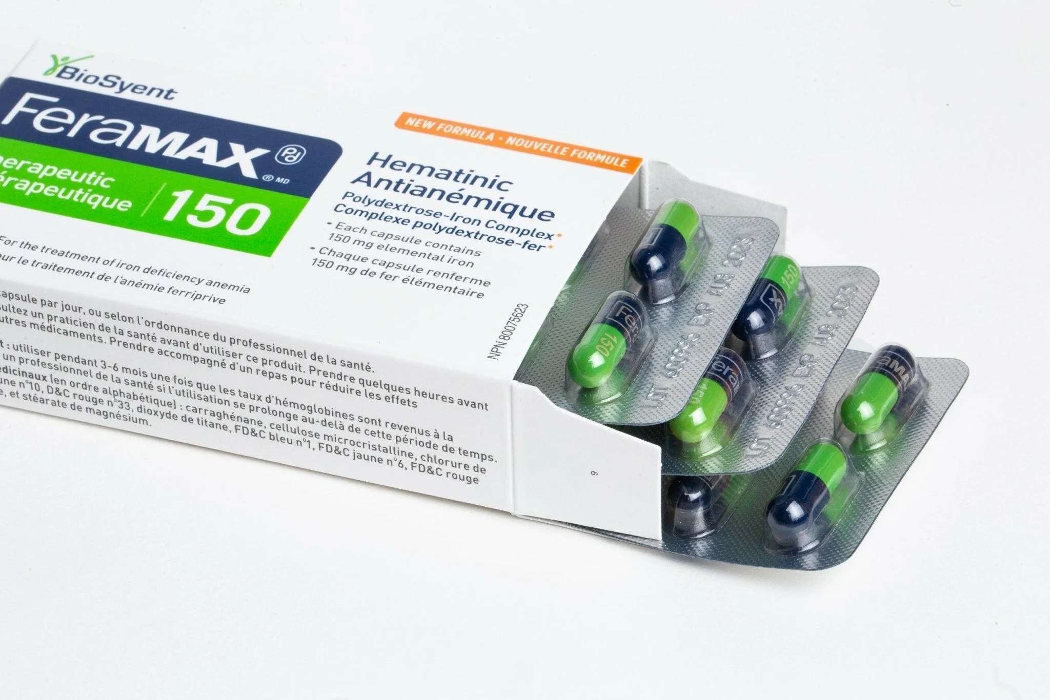 FeraMAX® Pd by BioSyent – Polydextrose Iron Supplement | 30 or 100 Capsules - Image 3