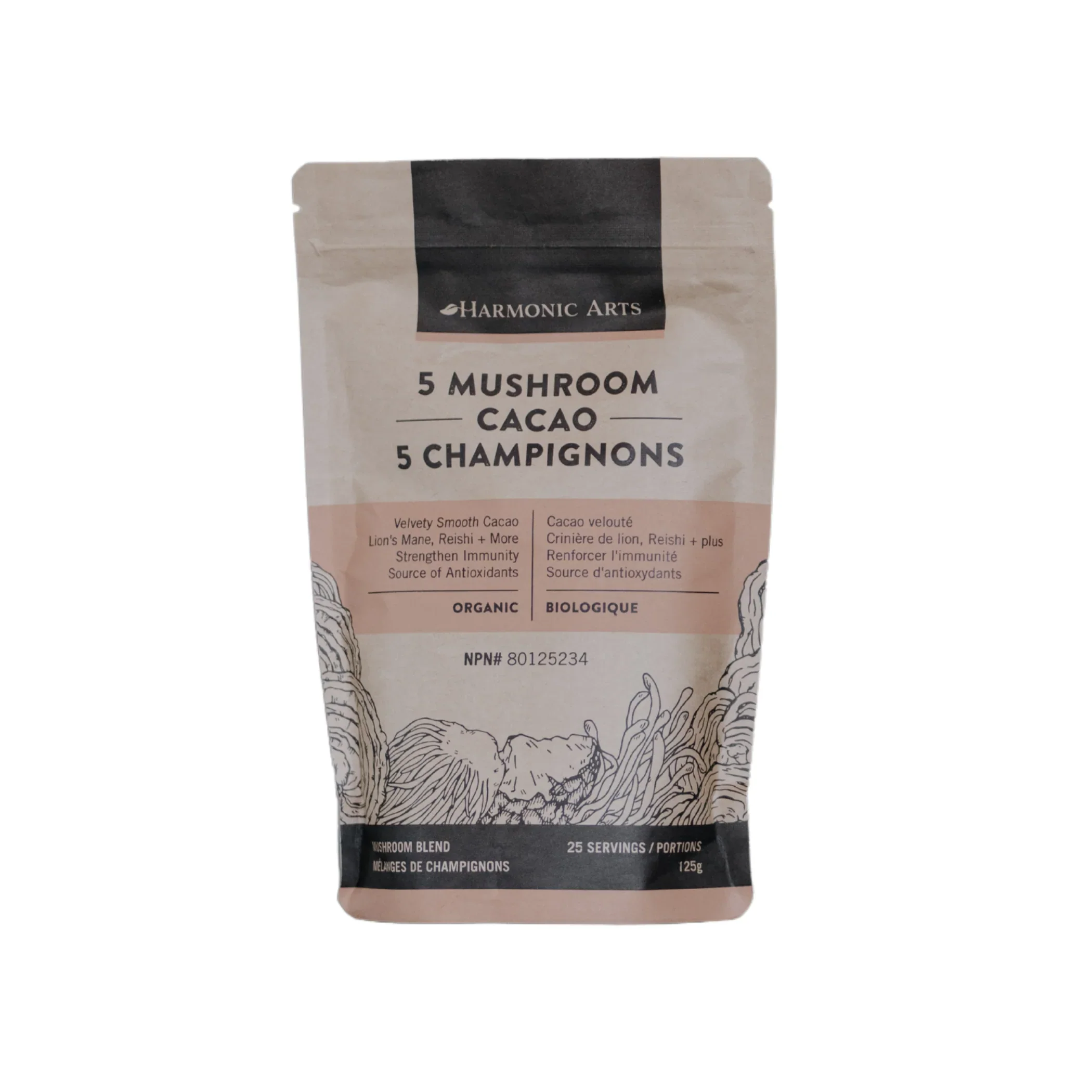 5 Mushroom Chocolate Powder | Harmonic Arts | Different Variants - Image 4
