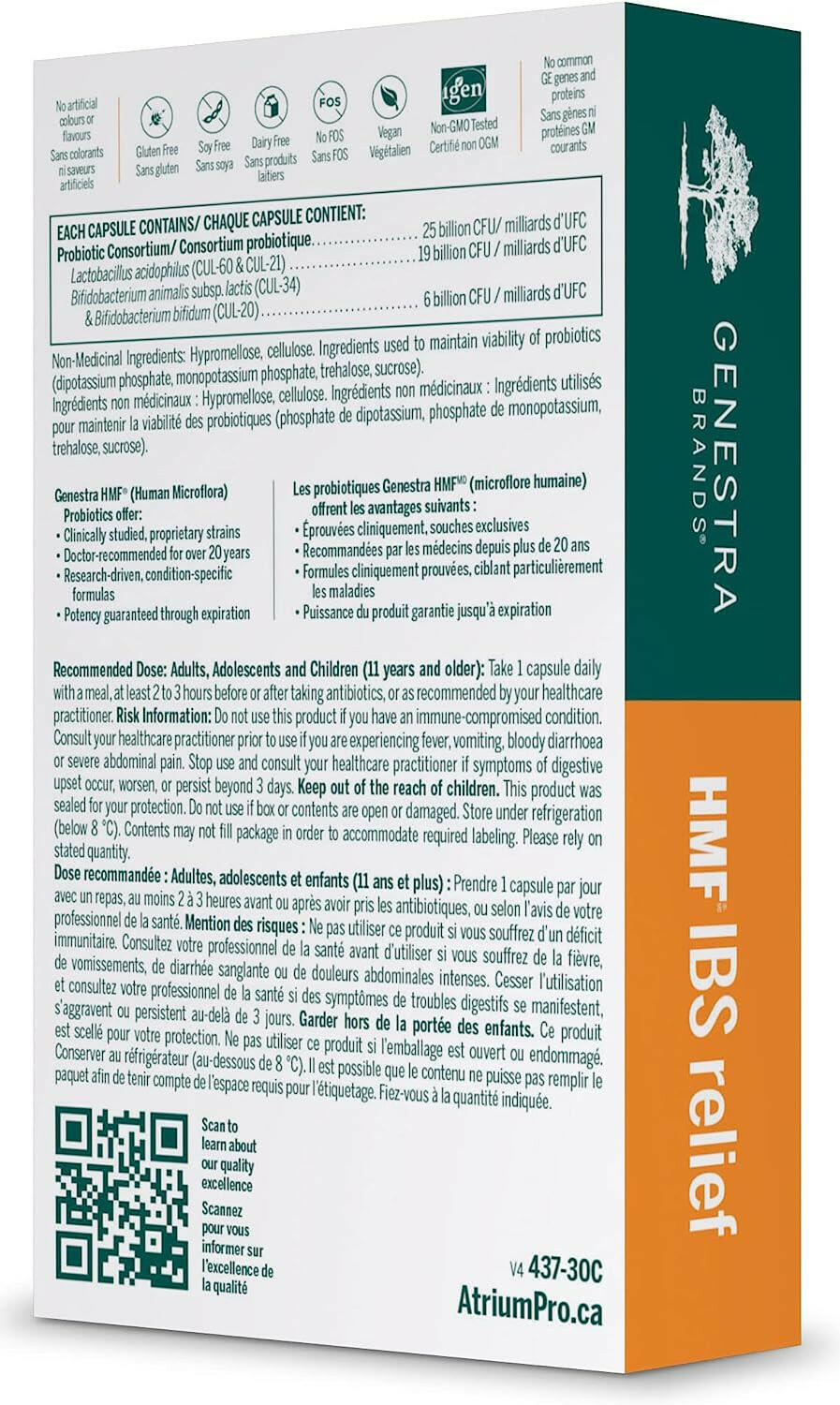 HMF IBS Relief by Genestra Brands® – Probiotic Support for IBS & Gut Comfort | 30 Vegetable Capsules - Image 3