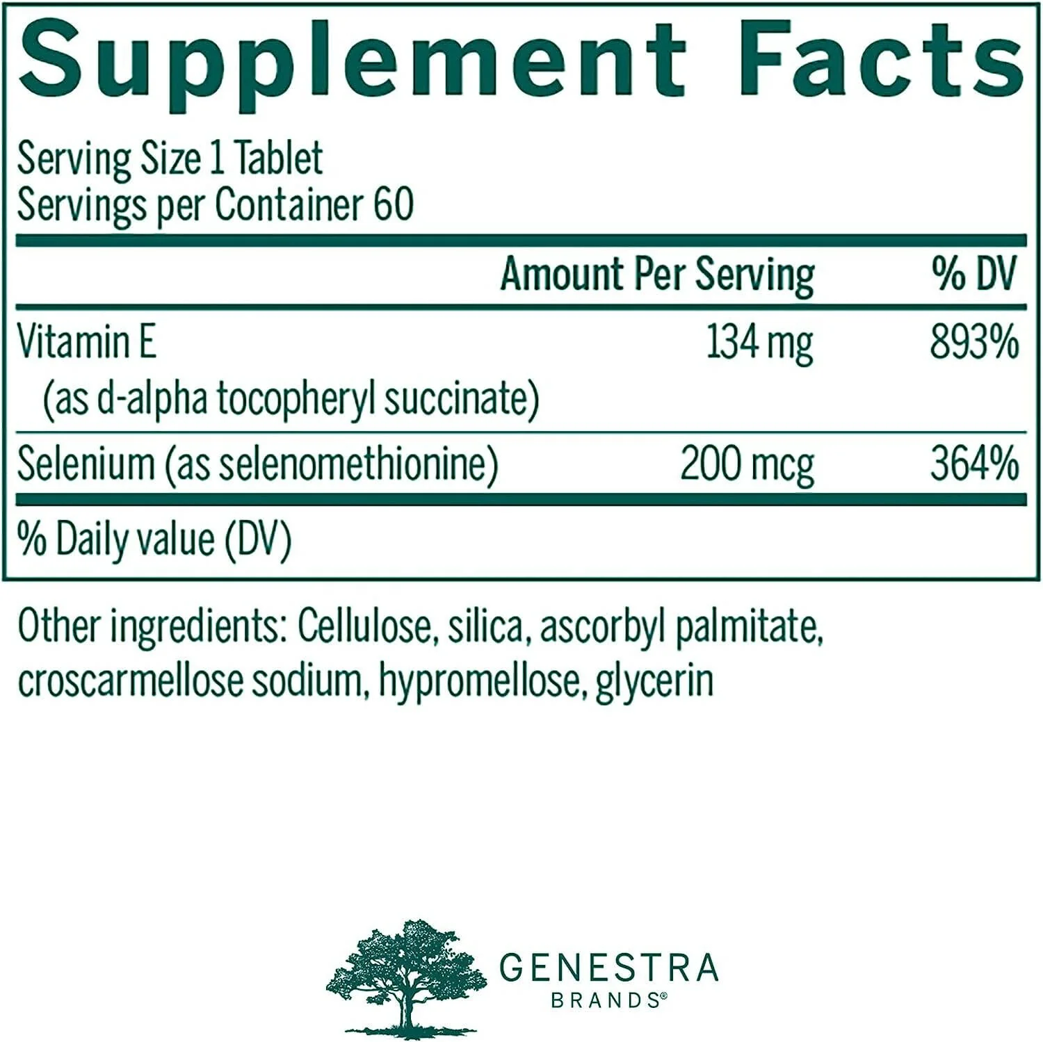 Selenium + E | Genestra Brands® | 60 Tablets - Image 7