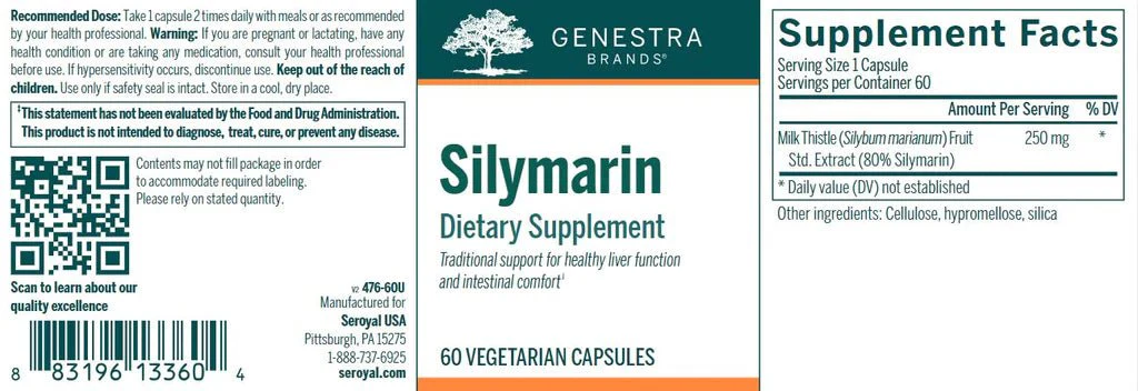 Silymarin | Genestra Brands® | 60 Vegetable Capsules - Image 7