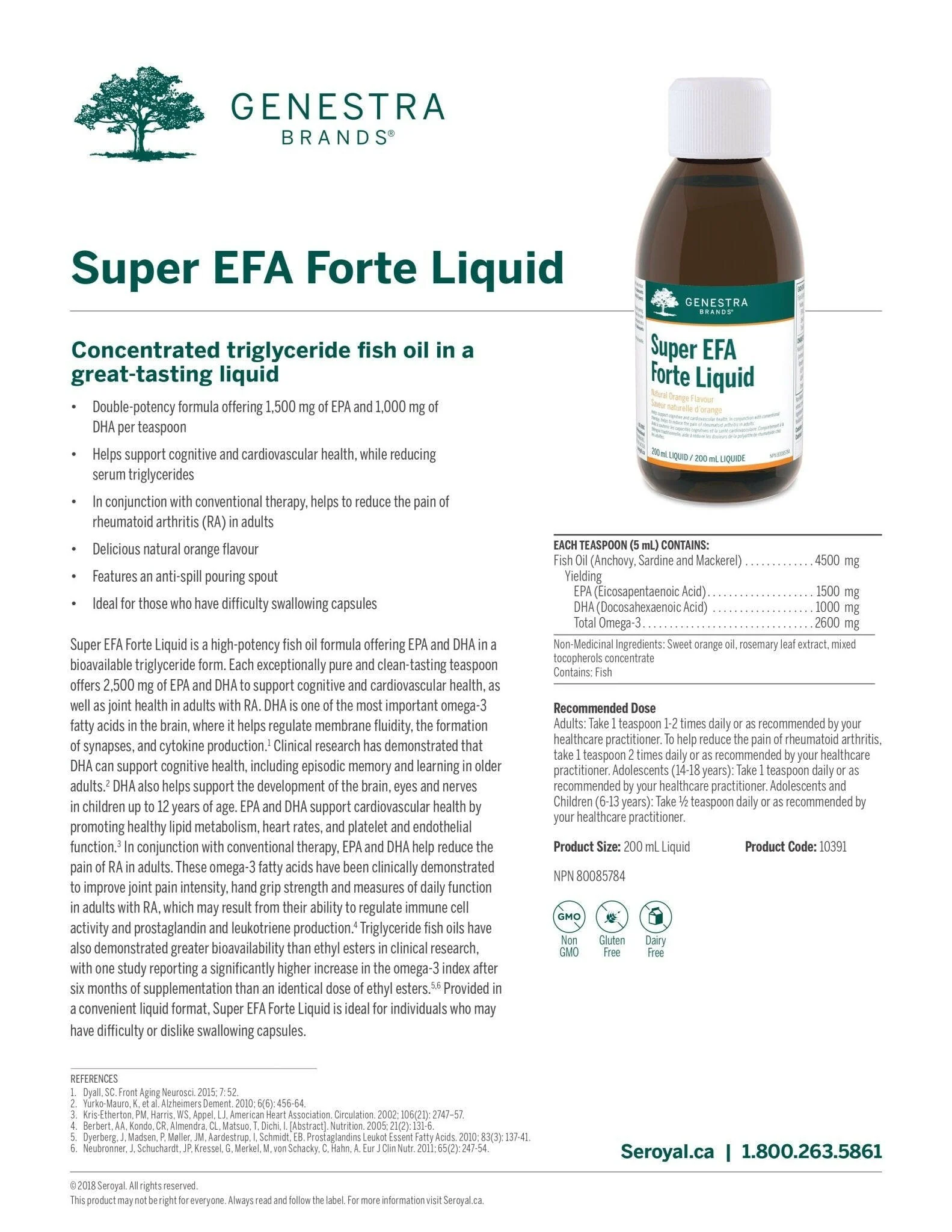 Super EFA Forte Liquid | Genestra Brands® | 200 mL or 500 mL - Image 8