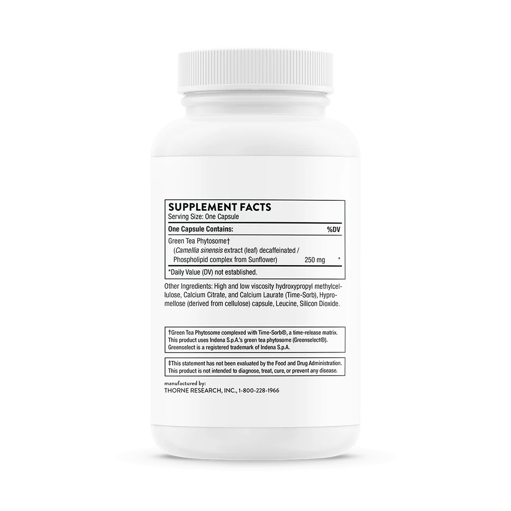 Green Tea Phytosome | Thorne® | 60 Capsules - Image 3
