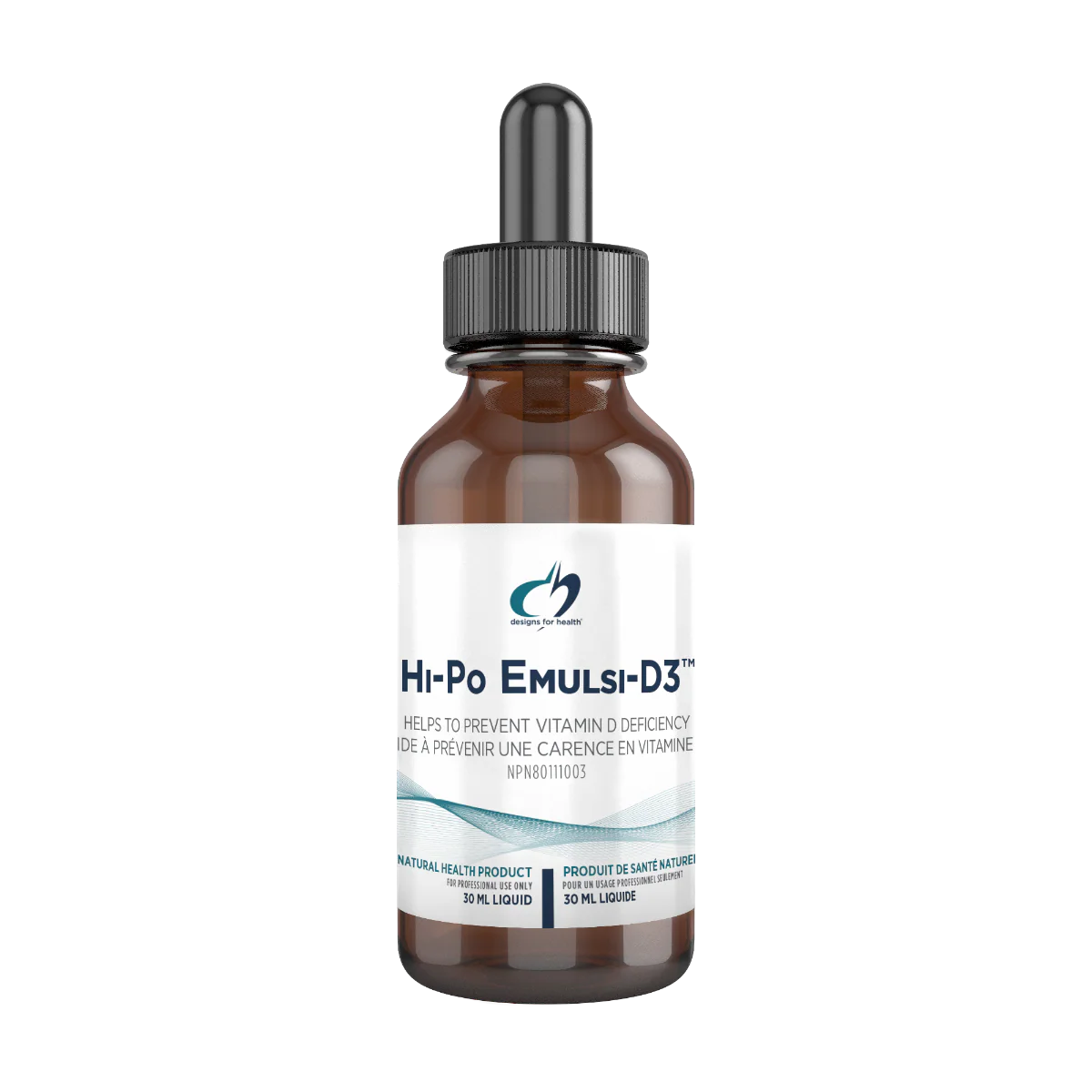 Hi-Po Emulsi-D3™ by Designs for Health® – High-Potency Vitamin D3 Liquid | 30 mL (1 fl oz)