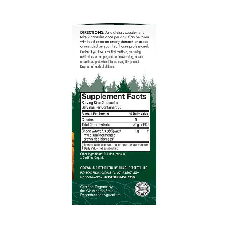 Chaga Capsules | Host Defense® Mushrooms™ | 60 Capsules - Image 6