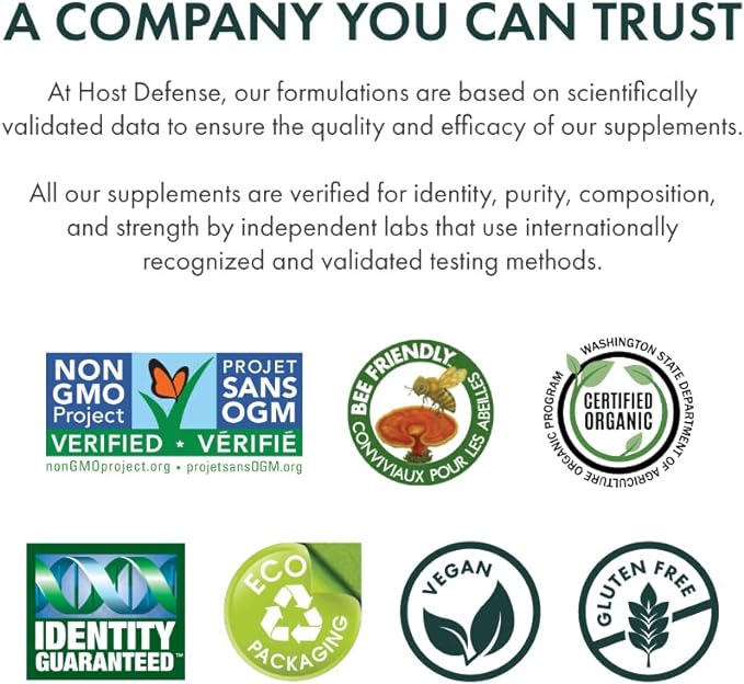 Immune Support Capsules  | Host Defense® Mushrooms™ | 60 Capsules - Image 6