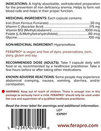 FERAPRO™ by Bob’s Iron Formula – High-Potency Iron & Energy Support | 100 Veggie Capsules - Image 8