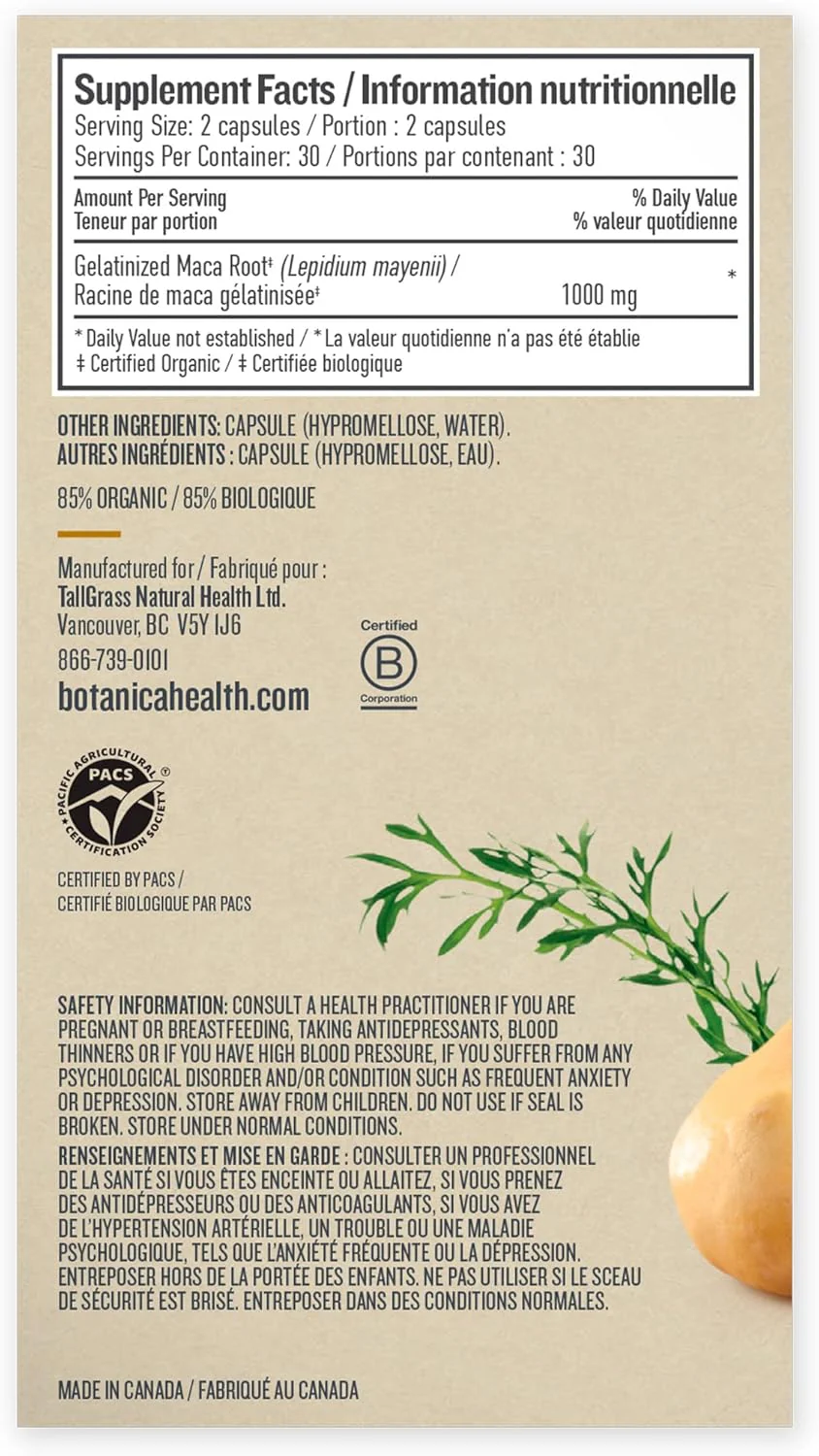 Maca Root | Botanica | 60 Capsules - Image 3