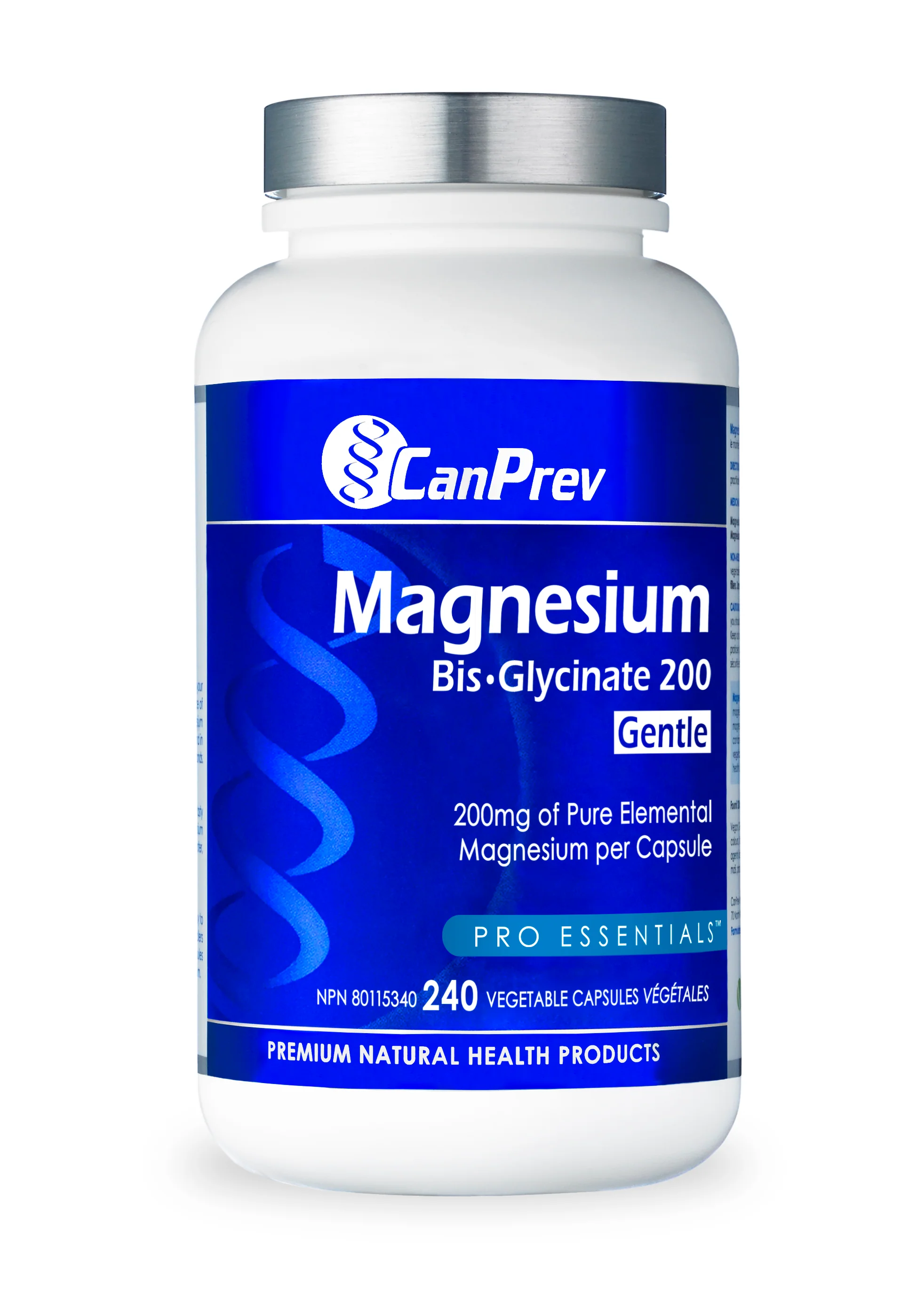 Magnesium Bis-Glycinate 200 Gentle by CanPrev® | Highly Absorbable Magnesium Support | Capsules or Powder - Image 3