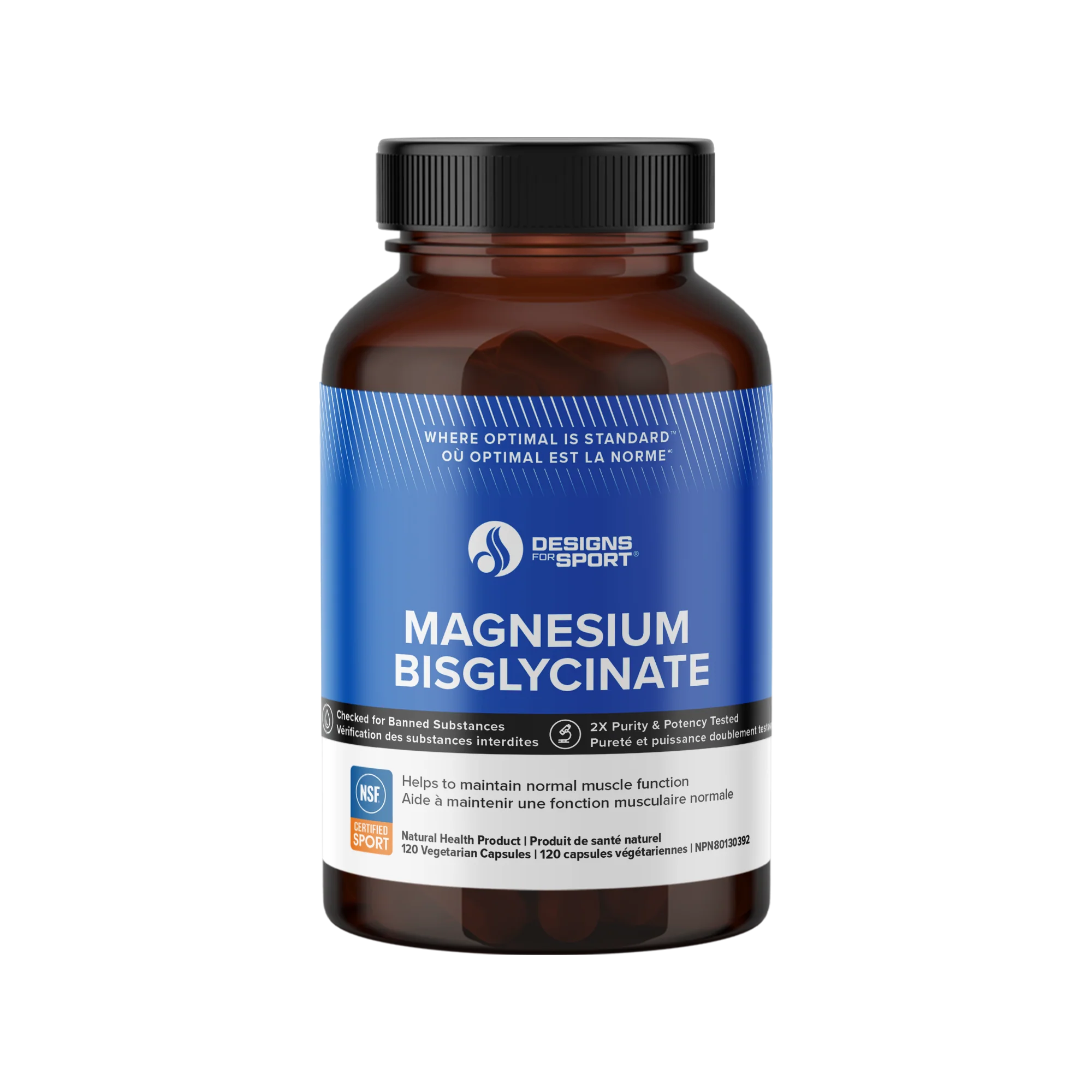 Magnesium Bisglycinate  | Designs for Sport® | 120 Capsules