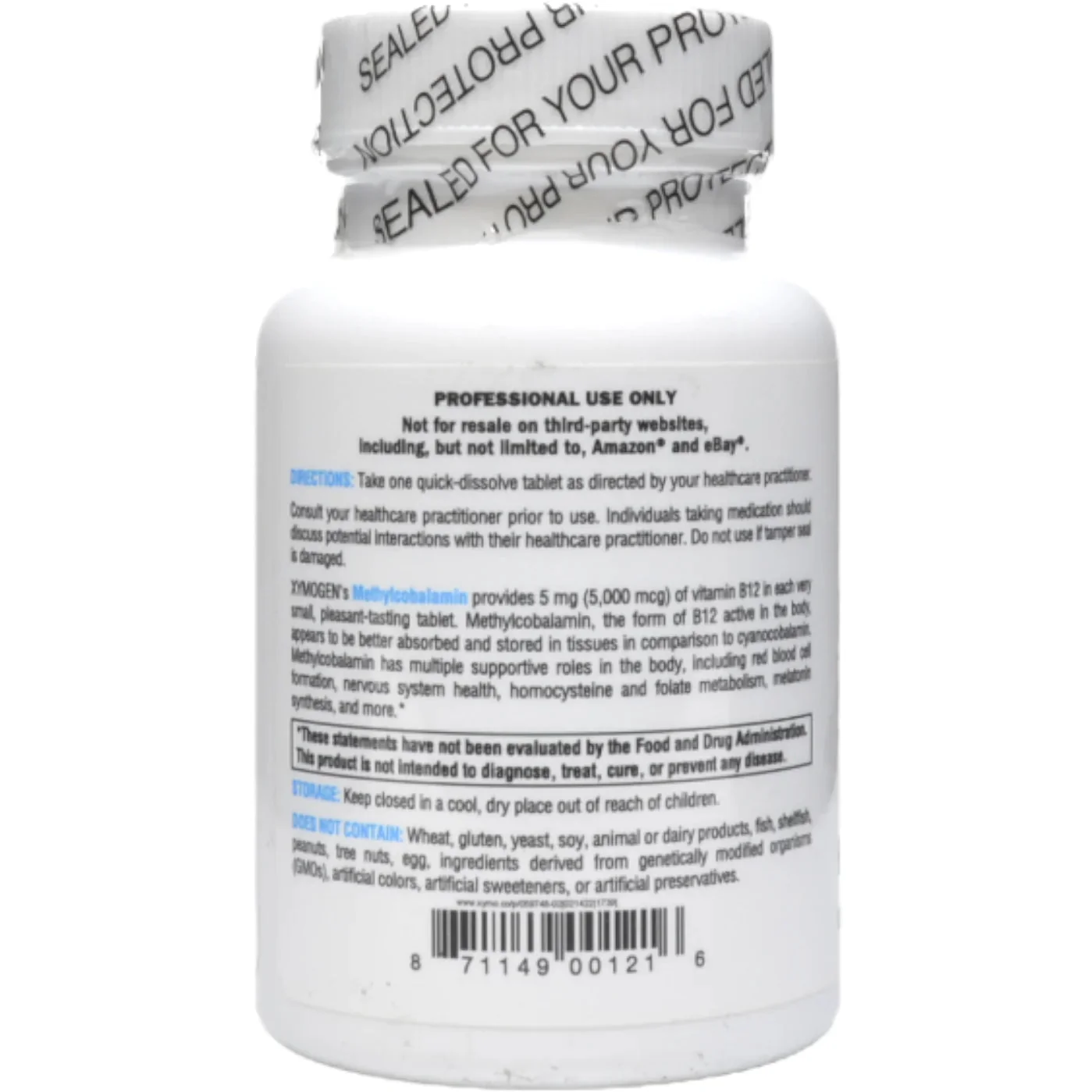 Methylcobalamin | Xymogen® | 60 Tablets - Image 3