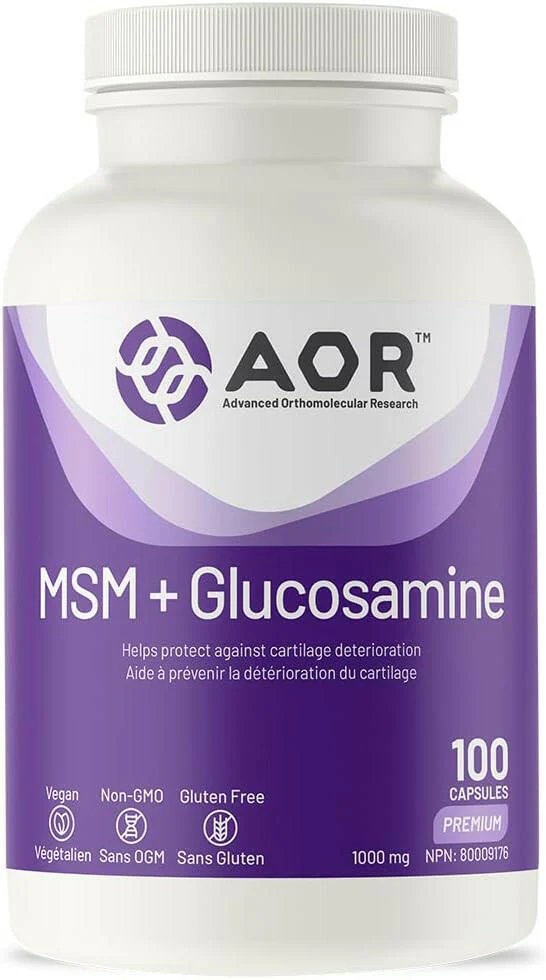 MSM + Glucosamine | AOR | 100 Capsules