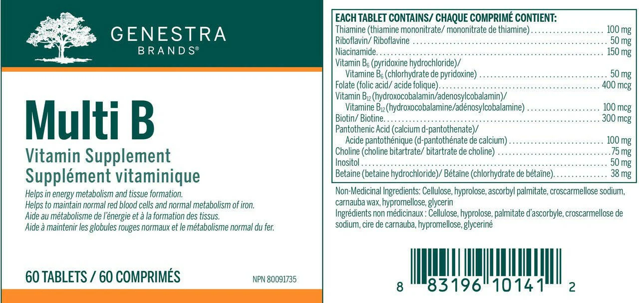 Multi B | Genestra Brands® | 60 Tablets - Image 8