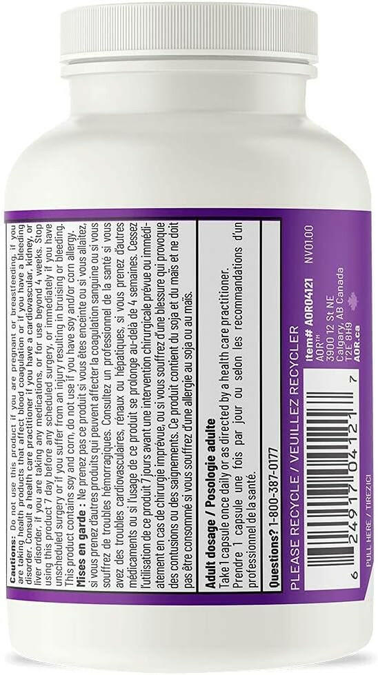 Nattokinase 100 mg by AOR™ – Cardiovascular & Blood Flow Support | 30 Capsules - Image 3
