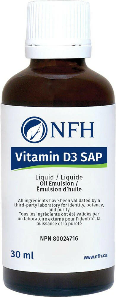 Vitamin D3 SAP by NFH – High-Potency Vitamin D3 Support | 30 mL Liquid
