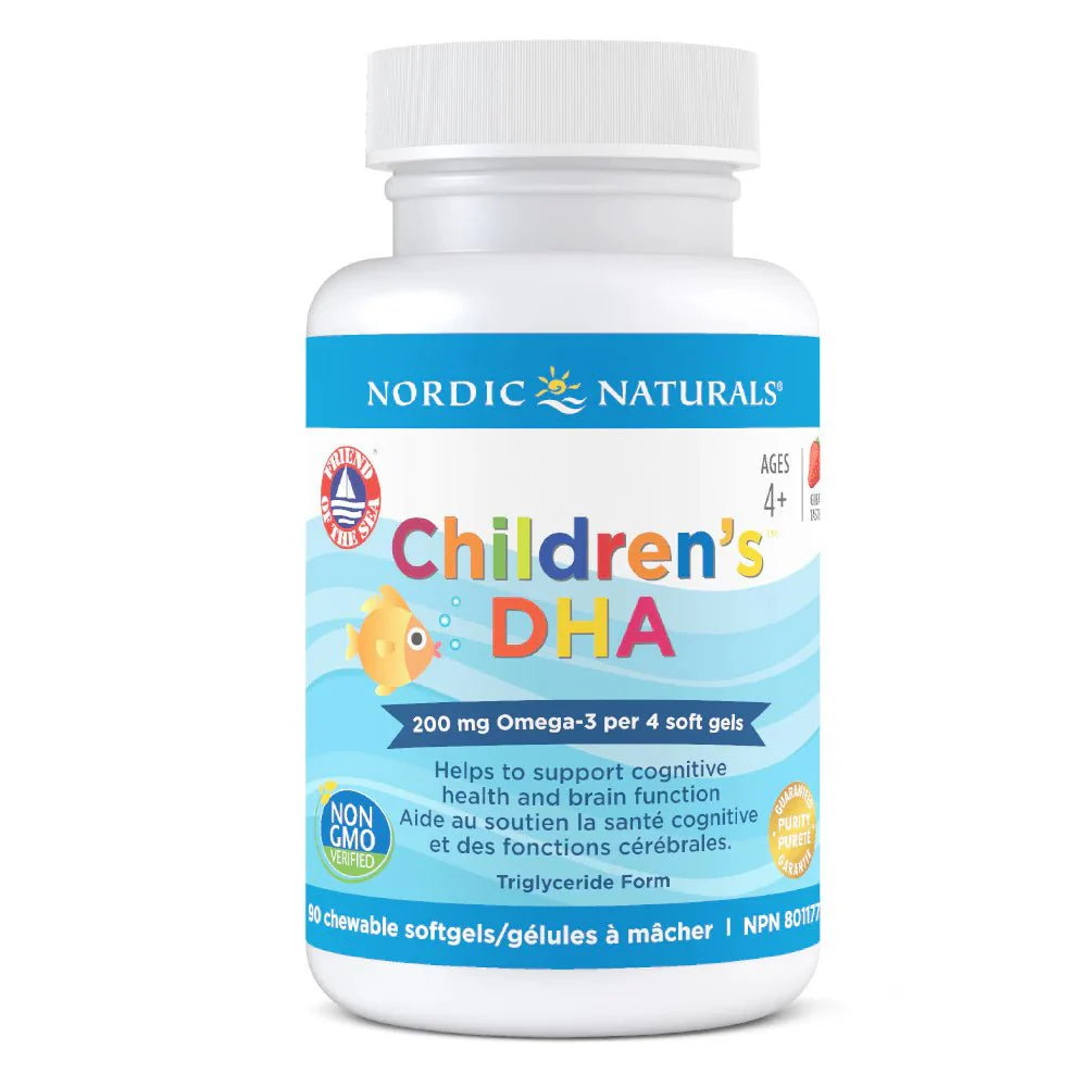 Children’s DHA Strawberry by Nordic Naturals® – Brain, Eye & Nervous System Support | 90 or 180 Chewable Softgels