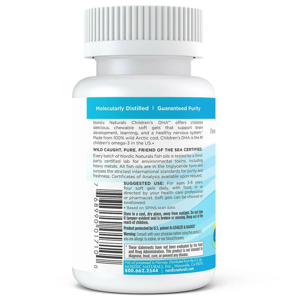 Children’s DHA Strawberry by Nordic Naturals® – Brain, Eye & Nervous System Support | 90 or 180 Chewable Softgels - Image 9