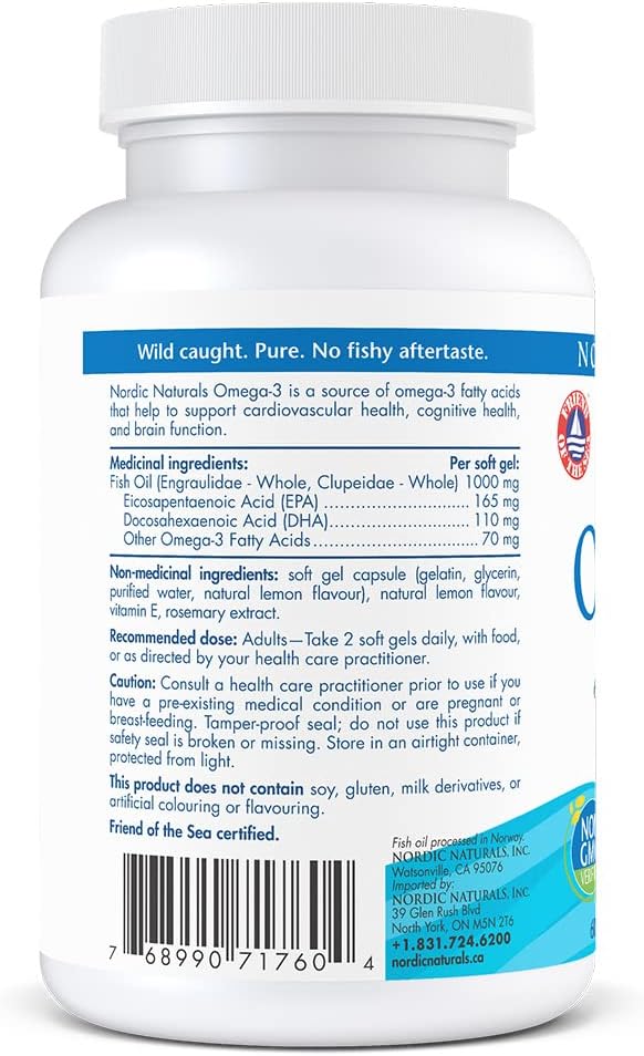 Omega-3 by Nordic Naturals® – Pure EPA & DHA Fish Oil | 60 or 120 Softgels - Image 3