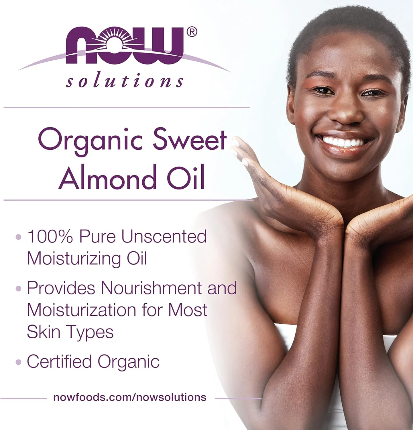 Organic Sweet Almond Oil, ECO2 | NOW® | 237 mL - Image 4