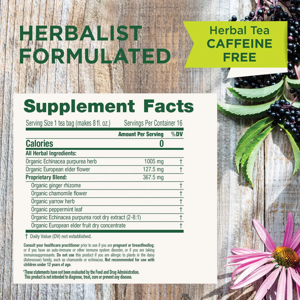 Organic Echinacea Plus® Elderberry Tea | Traditional Medicinals® | 16 Tea Bags - Image 6