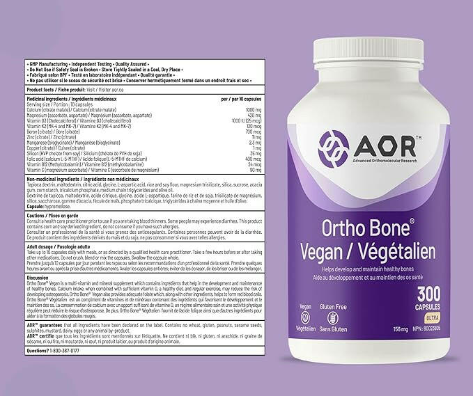 Ortho Bone™ Vegan | AOR™ | 300 Capsules - Image 3