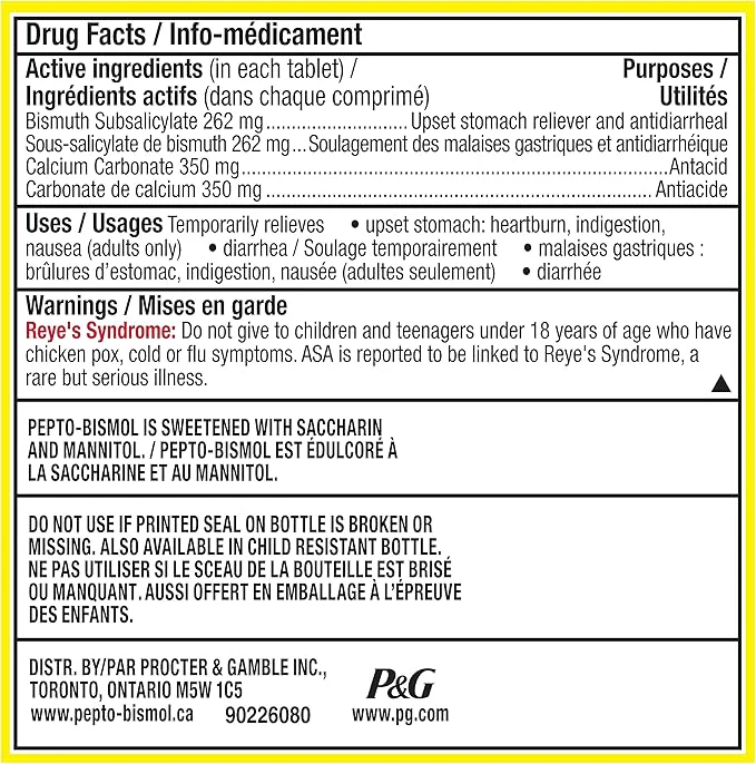 Pepto To-Go Cherry Chewables | Pepto Bismol® | 24 Chewable Tablets - Image 6