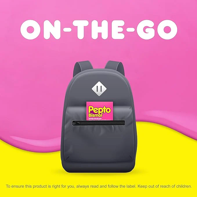 Pepto To-Go Cherry Chewables | Pepto Bismol® | 24 Chewable Tablets - Image 7
