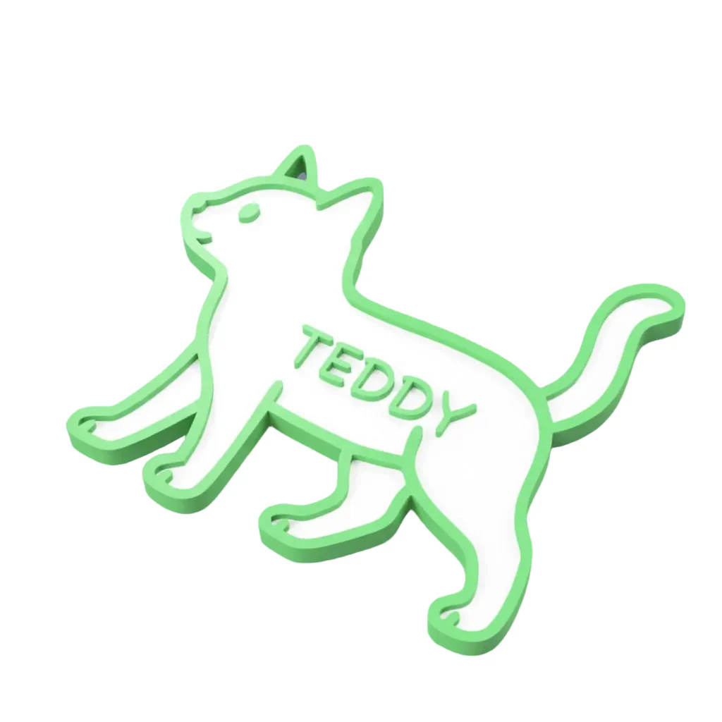 Personalized Pet Name and Number Tag with Swivel Snap Hook - Image 10