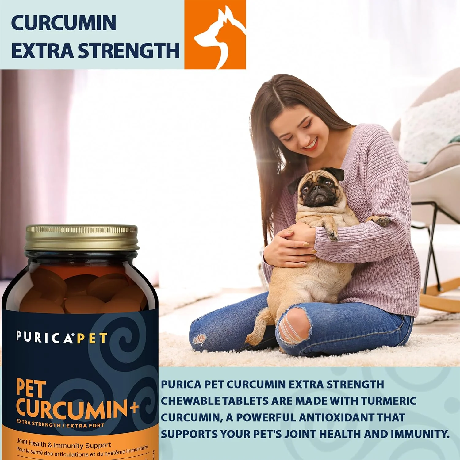 Pet Curcumin + | Purica® | 30 OR 60 Chewable Tablets - Image 8