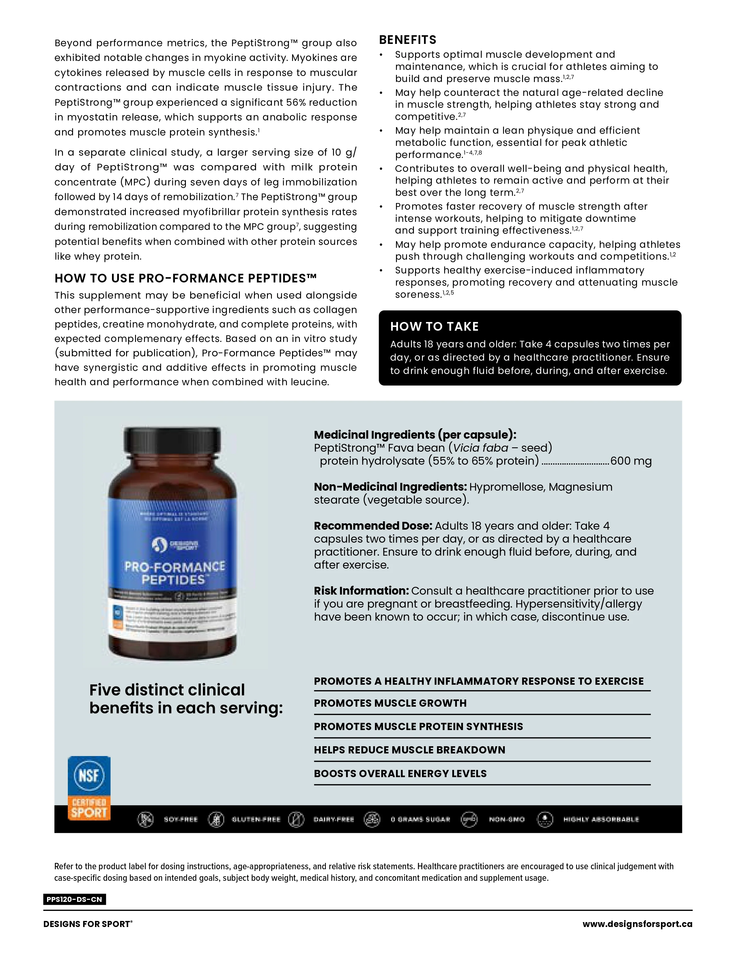 Pro-Formance Peptides™ | Designs for Sport® | 120 Capsules - Image 15