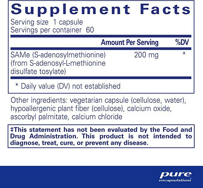 SAMe | Pure Encapsulations® | 60 Capsules - Image 2