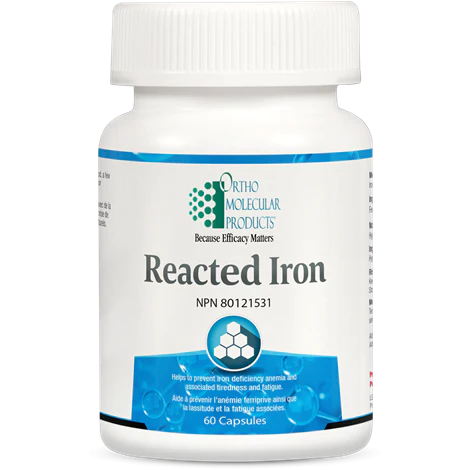 Reacted Iron | Ortho Molecular | 60 Capsules